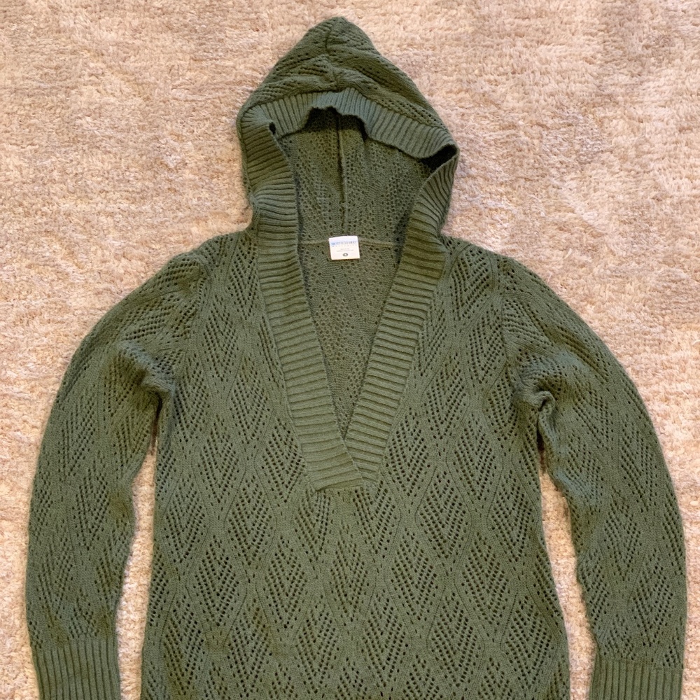 Motherhood Maternity Green Hoodie Sweatshirt - S